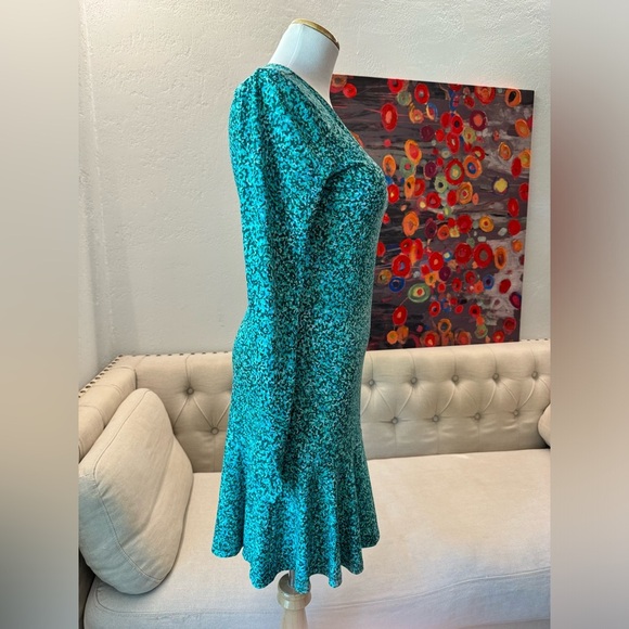 MICHAEL Michael Kors Multi Color Printed Flounce-Hem Dress XS - Picture 5 of 12